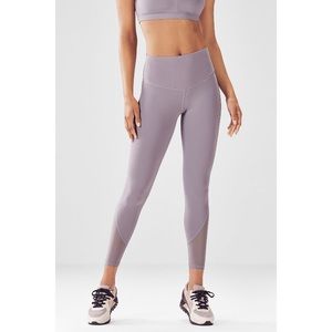 Fabletics High-Waisted Mesh PureLuxe 7/8 Lavender